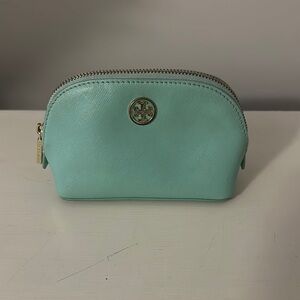 Tory Burch teal Cosmetic Bag